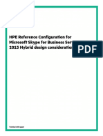 HPE Reference Configuration For Microsoft Skype For Business Server 2015 Hybrid Design Considerations