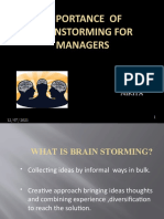 Importance of Brainstorming For Managers: Nikita