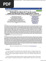 Motivação Dos Alunos Do 2º Ano Do Ensino Médio Pela Educação Física_ Diagnosticar e Intervir