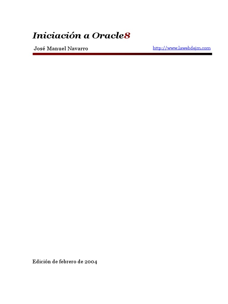 Iniciacion Oracle PDF | PDF | SQL | Tabla (base de datos)