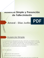 Ausencia Simple y Presuncion de Fallecimiento