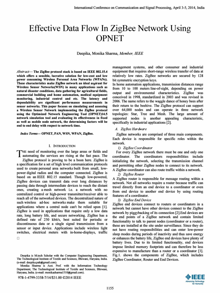 Effective Data Flow in ZigBee Network Using PDF Network