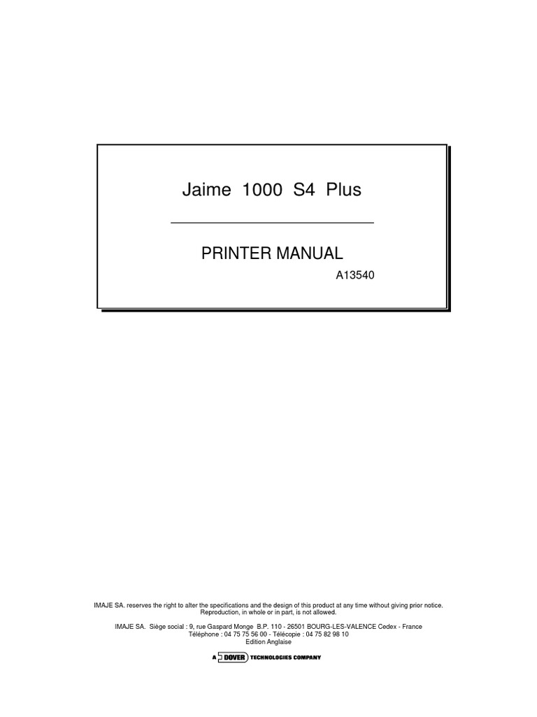 A13540 E S4P Printer Manual PDF PDF Printer Computer