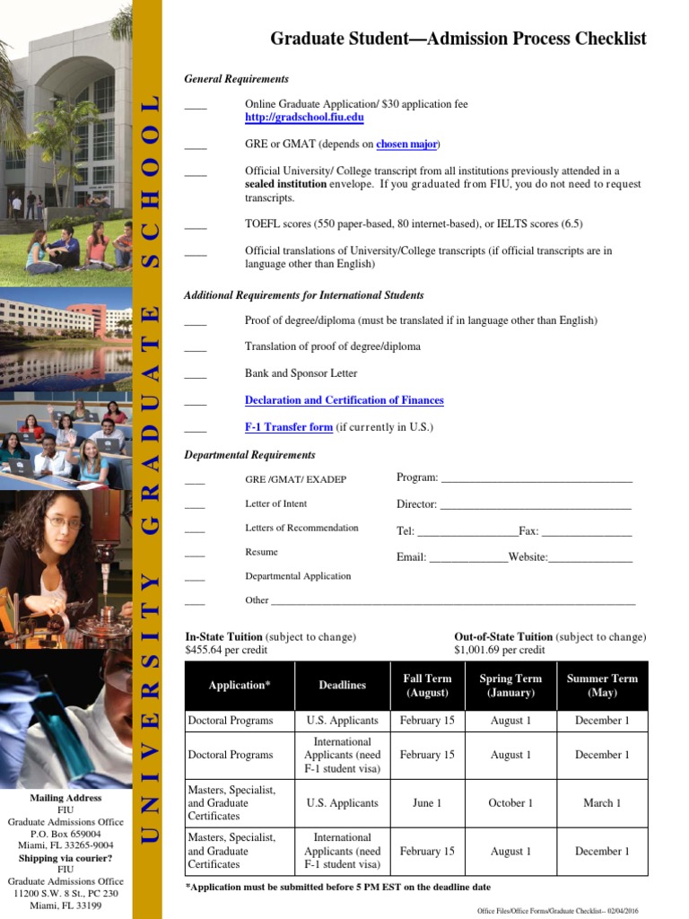 Graduate Student Checklist | PDF | Postgraduate Education | Graduate School