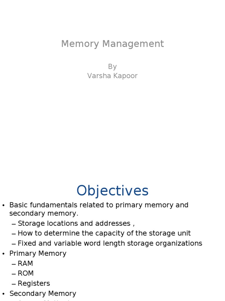 Understanding Memory Management Basics | PDF
