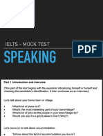 Ielts - Mock Test: Speaking