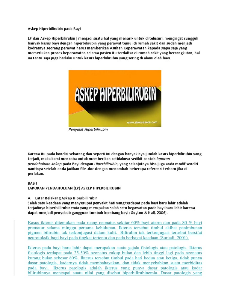 ASKEP HIPERBILIRUBINEMIA PADA NEONATUS PDF