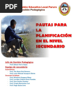 Cartilla de Planificación Nivel Secundaria