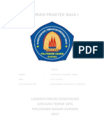 Laporan Praktek Baja I Politeknik Negeri Kupang