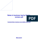 Notes in Business Law by Fidelito Soriano PDF