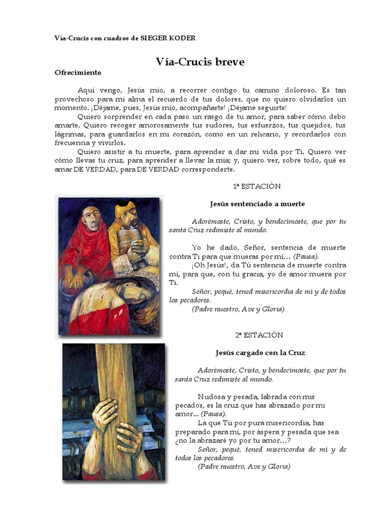 Via Crucis Breve Pdf Estaciones De La Cruz Orador Del Señor