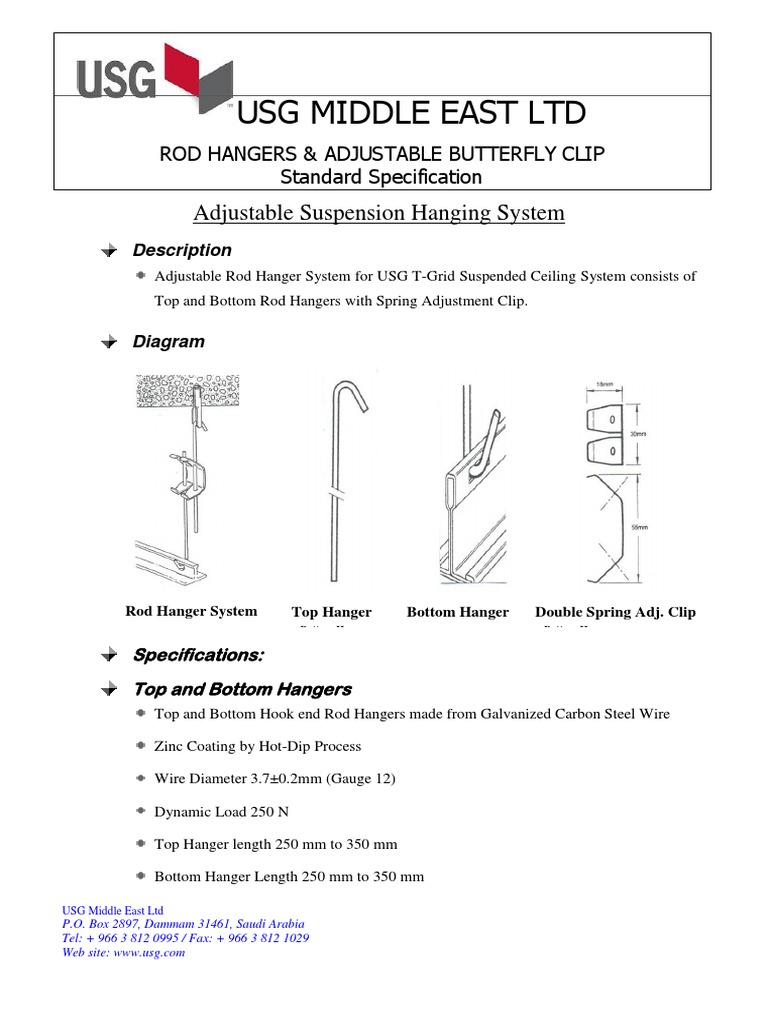 Adjustable Ceiling Rod Hanger System | PDF | Galvanization | Corrosion