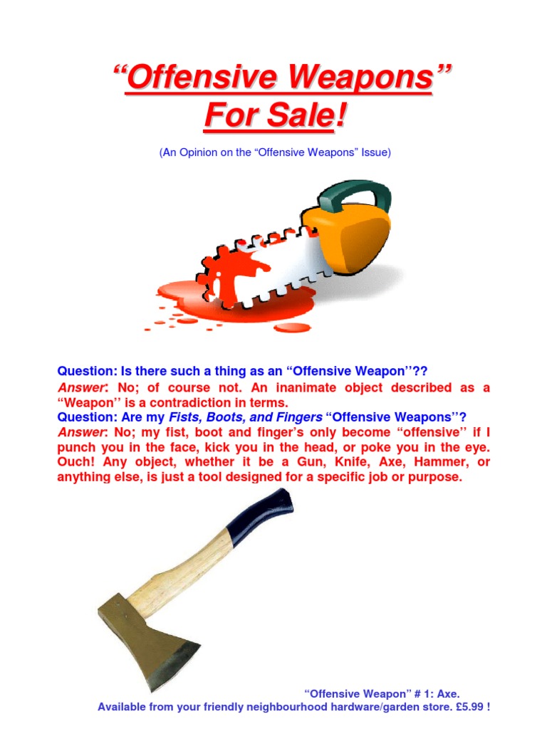 Is an Axe an Offensive Weapon? | PDF