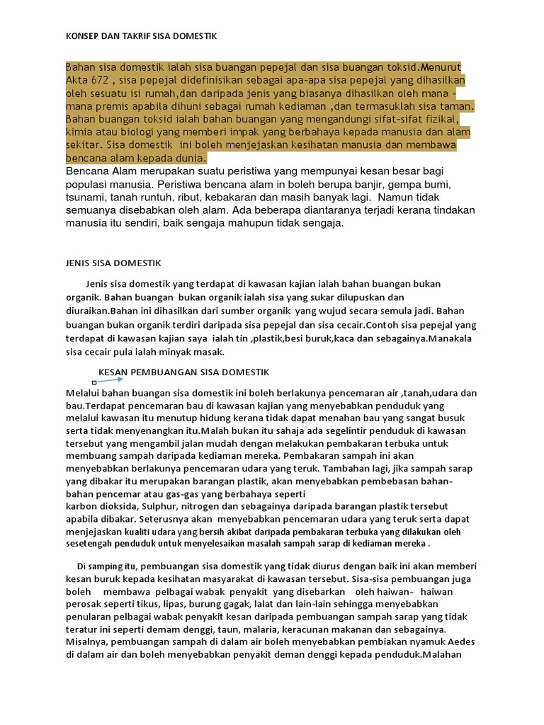 Definisi Sisa Domestik Pdf
