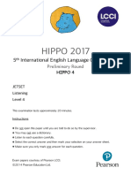 HIPPO 2017: 5 International English Language Competition