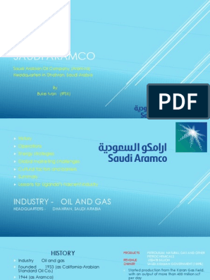 Saudiaramcopresentation 161202062705 Oil Refinery Petroleum