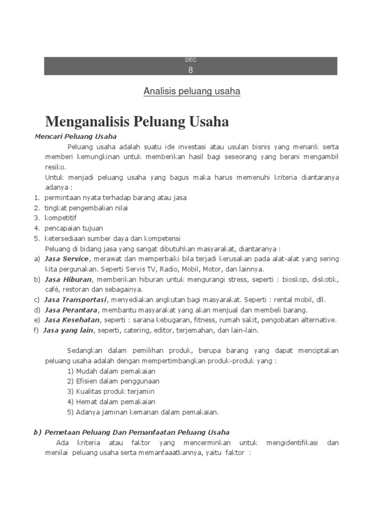 Analisis Peluang