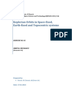 Keplerian Orbits in Space-Fixed Earth-Fixed and Topocentric Systems PDF