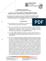 Proyecto de Acuerdo Nº4 de 2018 Consejo Municipal de Paz Cocorná