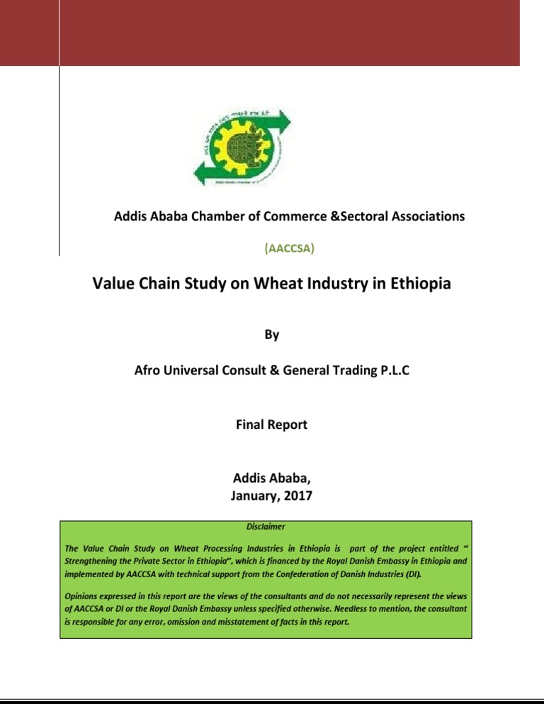 Wheat Value Chain Analysis in Ethiopia | PDF | Wheat | Ethiopia