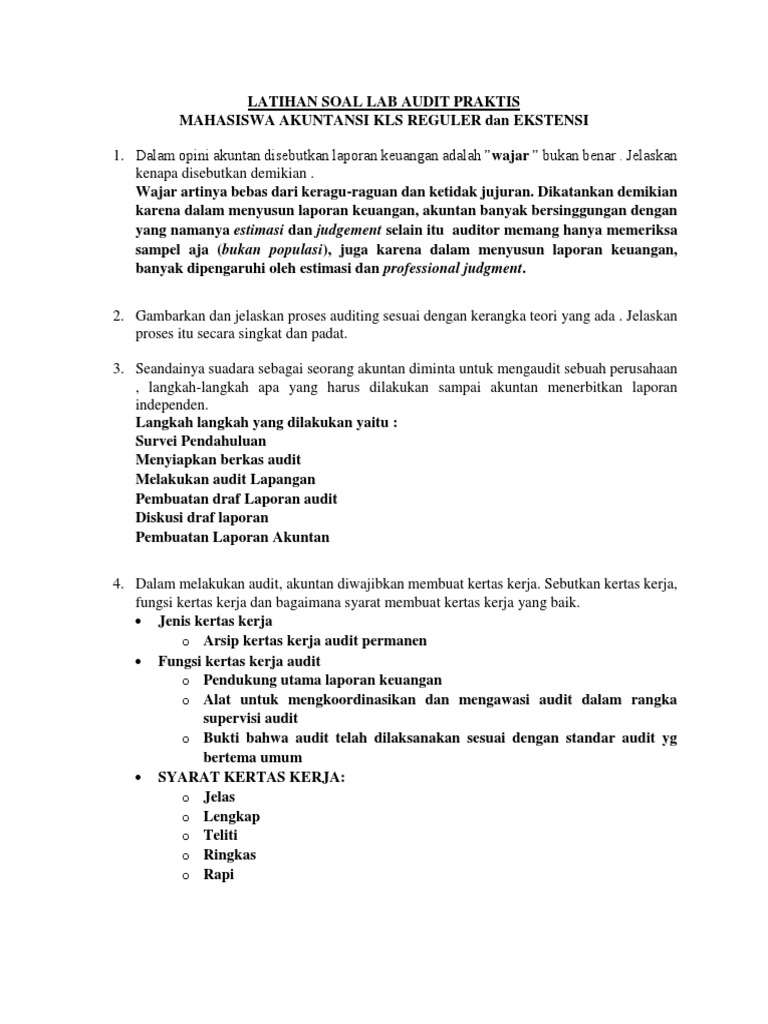 Latihan Soal Lab Audit Prakti1