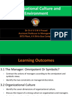 Organizational Culture and Environment