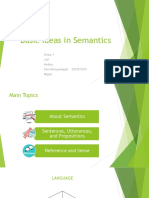 Basic Ideas in Semantics: Group 1 Jati Hadziq Dian Rahayuningsih 0203517019 Wigati