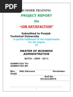Download Job Satisfaction Project by mona2ankur SN37418529 doc pdf