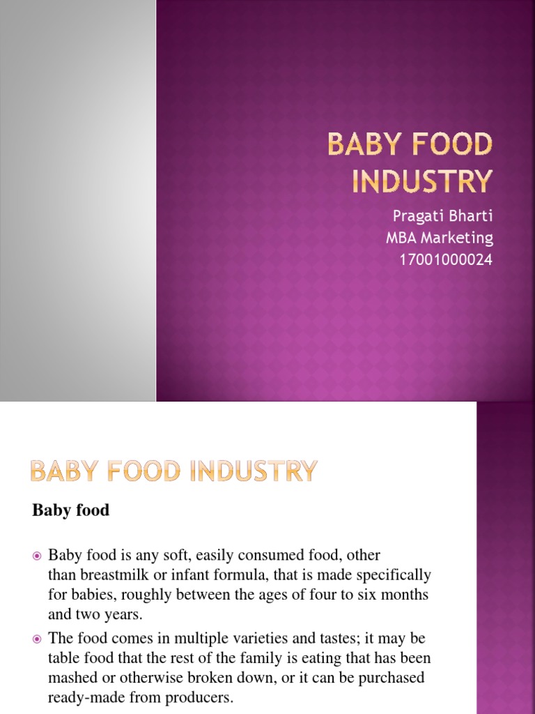 Baby Food Industry PDF Grocery Store Supermarket