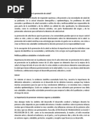 Por Qué Es Importante La Promoción de Salud