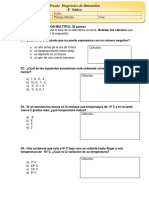 Prueba diagnóstica de matemática 8° básico