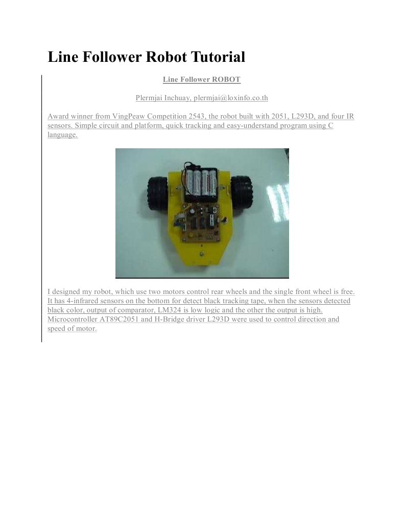 Line Follower Robot Tutorial | PDF