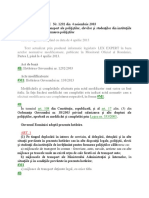 Hotărâre NR 1292/ 2003 Privind Drepturile de Transport Ale Poliţiştilor, Elevilor Şi Studenţilor Din Instituţiile de Învăţământ Pentru Formarea Poliţiştilor