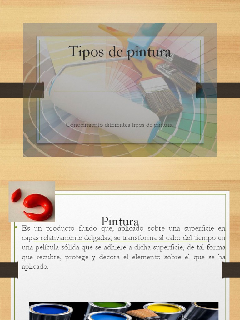 Clasificación de Tipos de Pintura | PDF | Pintar | Sustancias químicas