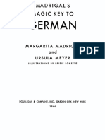 Madrigal S Magic Key To German Learning German PDF