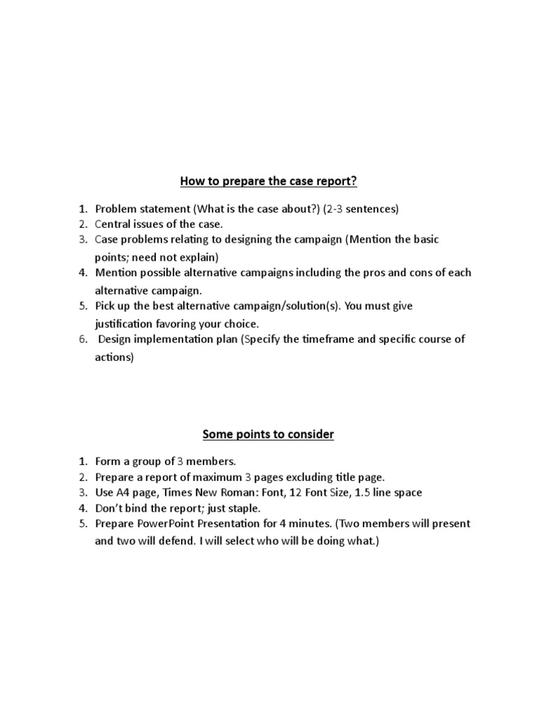 Case Report Preparation Guide | PDF