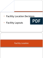 Facility Location Decisions & Layouts
