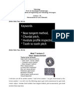Measurement of Gear Elements