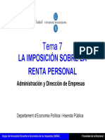 Imposición Personal Sobre La Renta