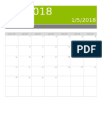 Calendario Mayo 2018