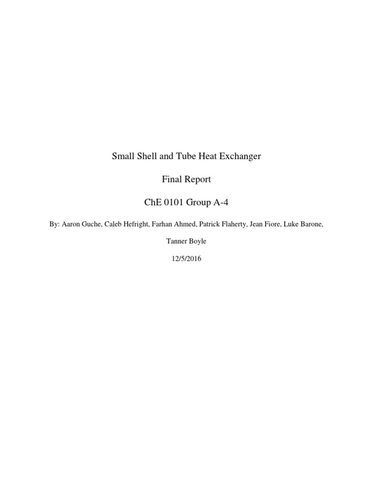 Heat Exchanger Lab Report Reference Material PDF Heat Exchanger Heat Transfer