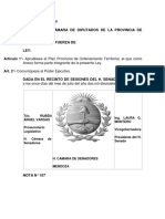 Ley de Ordenamiento Territorial Mendoza 2017