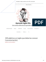 100 Adjetivos en Inglés Que Deberías Conocer (+PDF y Pronunciación)