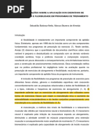 Considerações Sobre a Aplicação Dos Exercícios de Alongamento e Flexibilidade Em Programas de Treinamento