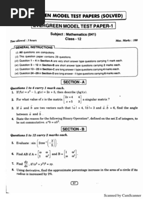 Maths Evergreen 26 Qn Papers Pdf Teaching Mathematics Nature