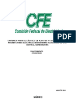 Criterios para El Cálculo de Ajustes y Coordinacion de Proteciones CFE G0100-31