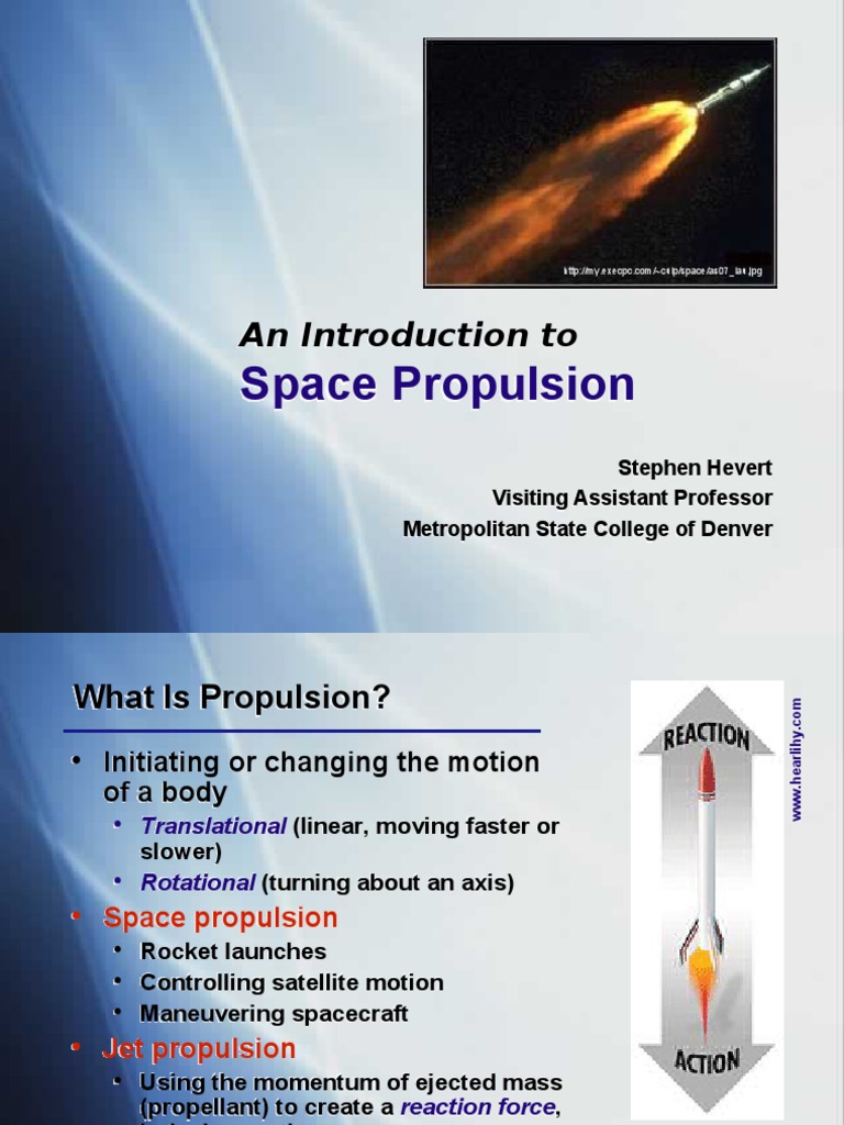 Understanding Space Propulsion Basics | PDF | Spacecraft Propulsion ...