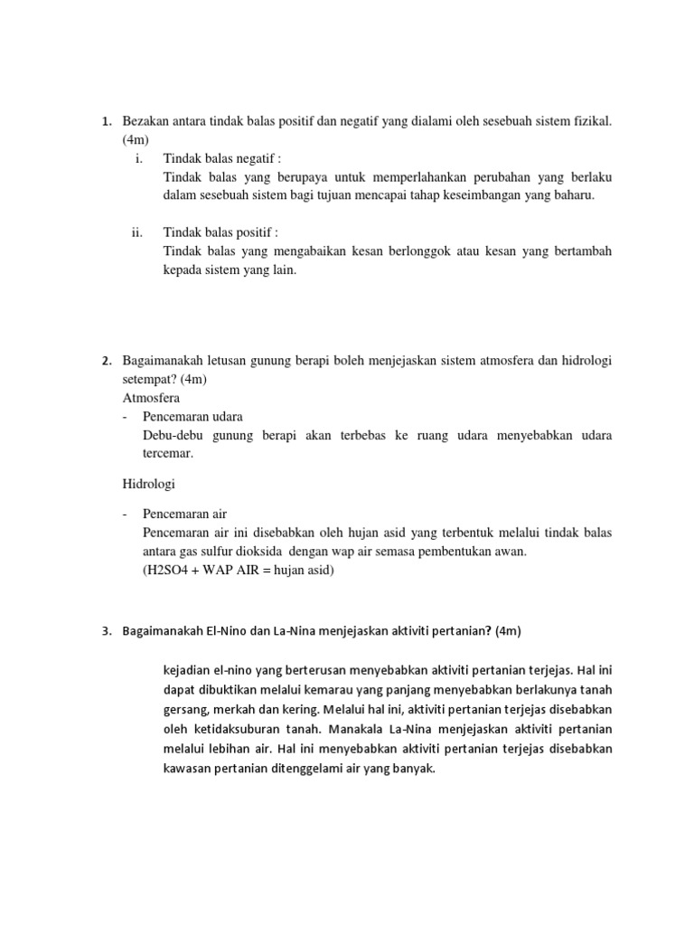 Bezakan Antara Tindak Balas Positif Dan Negatif Yang Dialami Oleh Sesebuah Sistem Fizikal Pdf
