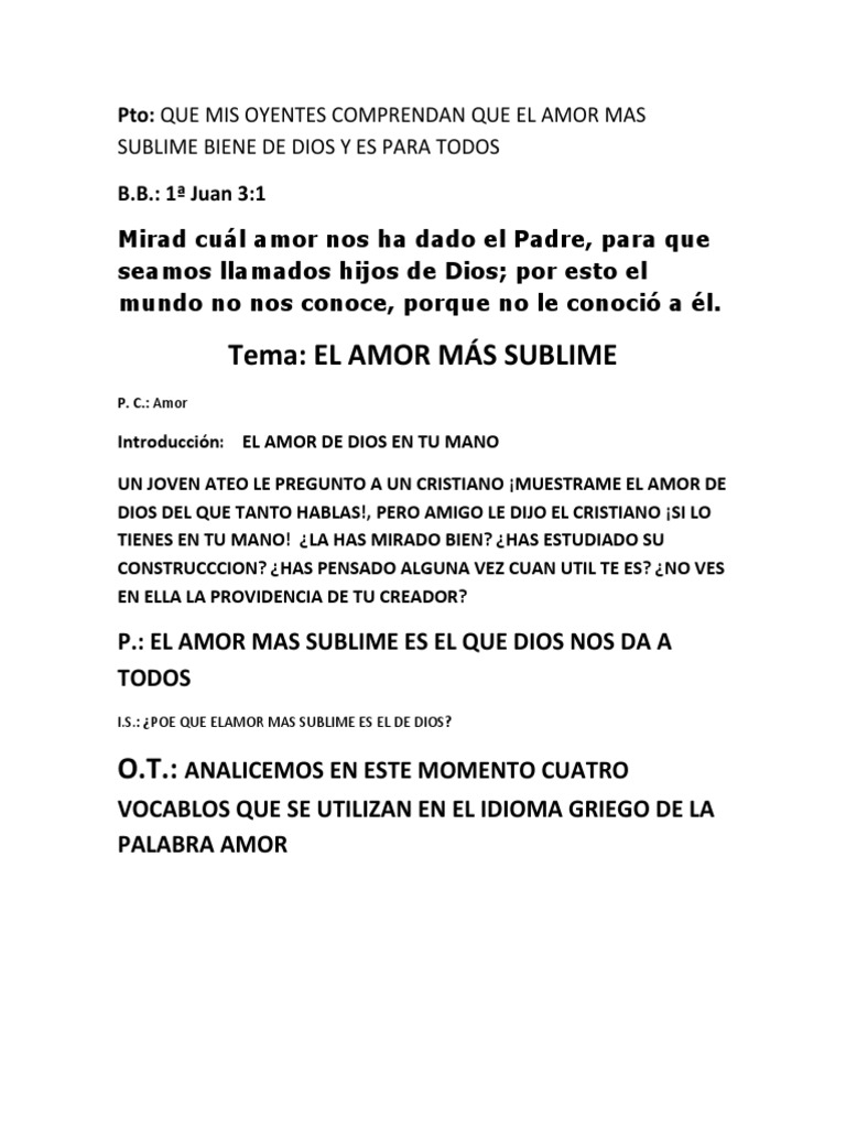 El Amor Sublime de Dios en la Biblia | PDF | David | Amor