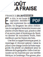 Critique TV - Le Monde - Le goût de la Fraise